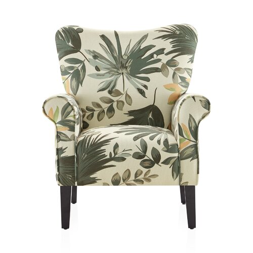 Floral Upholstered Armchair 
